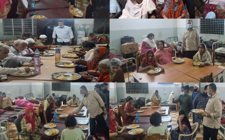 Dinner Arrangement in Fatima Old Age Home, Falaknuma, Hyd on 19th May 2021